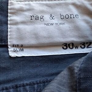 Rag & Bone Men's Slim Fit Jeans - Dark Blue